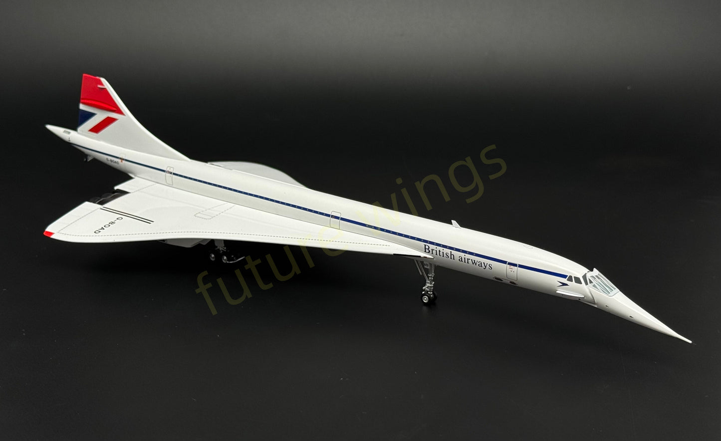(Very Rare)1:200 KJ Models(JC Wings) Singapore Airlines and British Airways Dual-livery Concorde G-BOAD Aircraft Model
