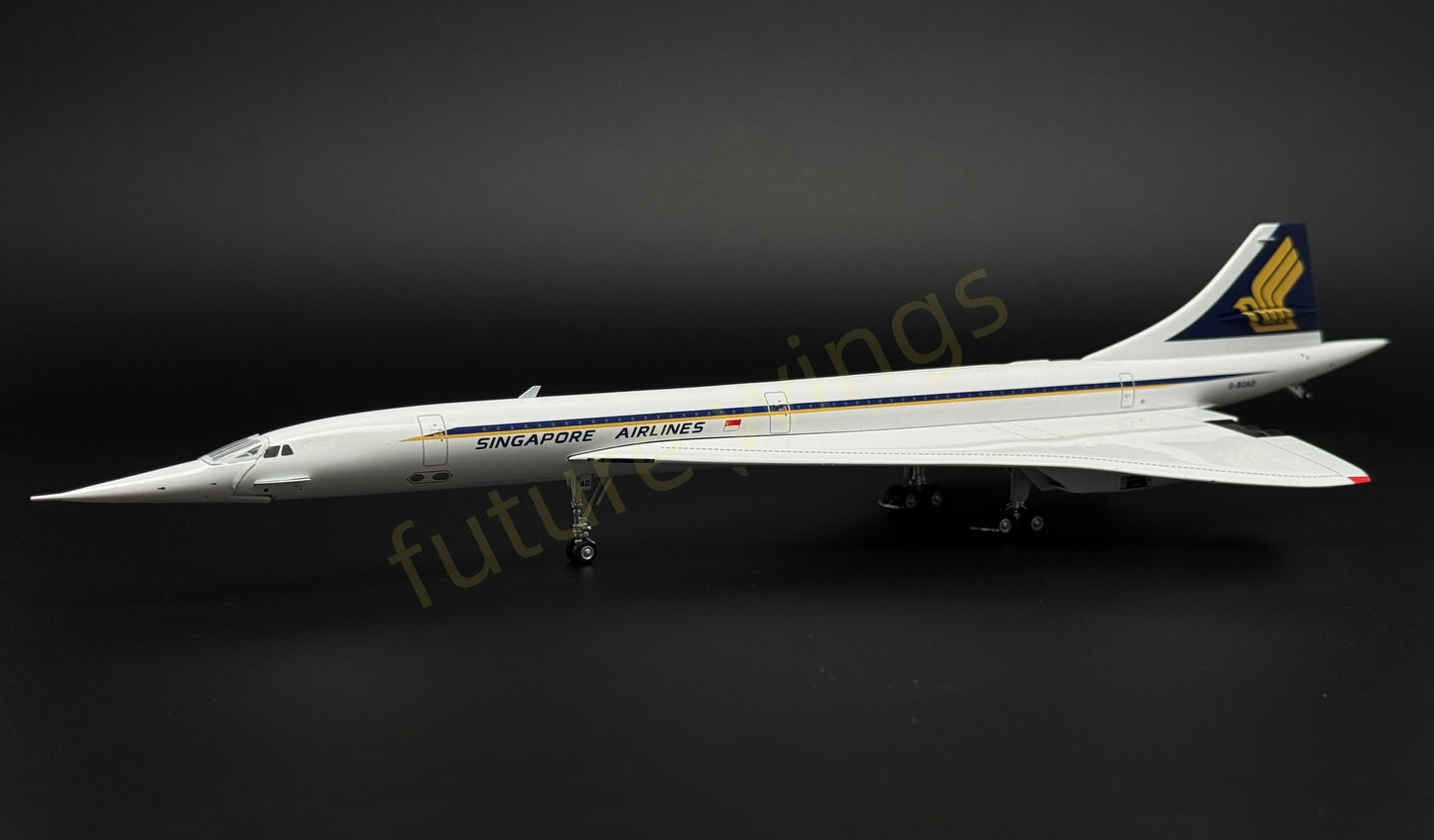 (Very Rare)1:200 KJ Models(JC Wings) Singapore Airlines and British Airways Dual-livery Concorde G-BOAD Aircraft Model