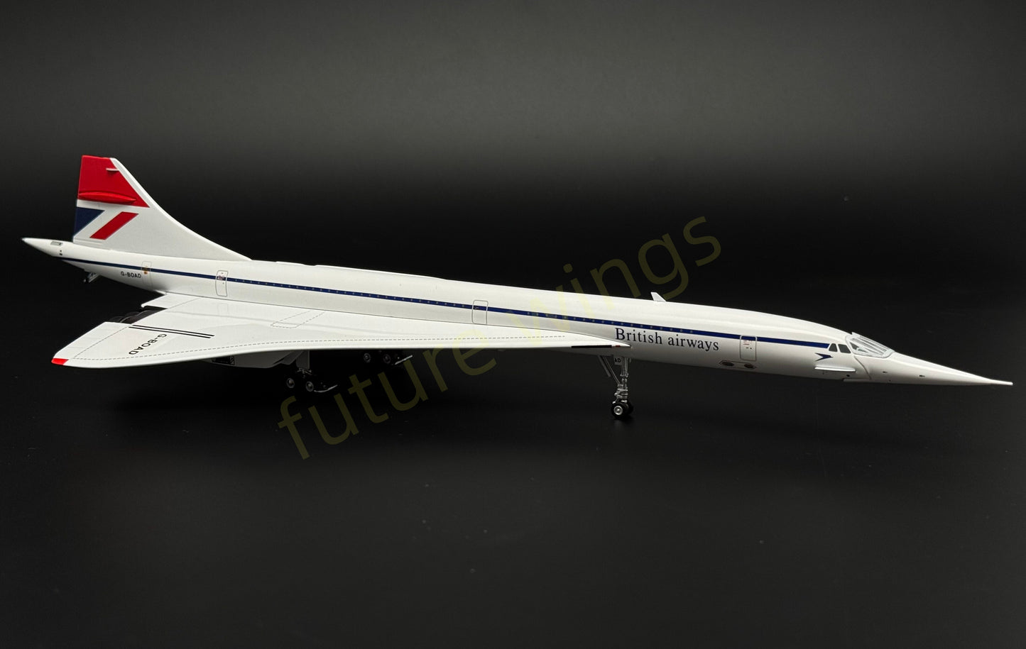 (Very Rare)1:200 KJ Models(JC Wings) Singapore Airlines and British Airways Dual-livery Concorde G-BOAD Aircraft Model