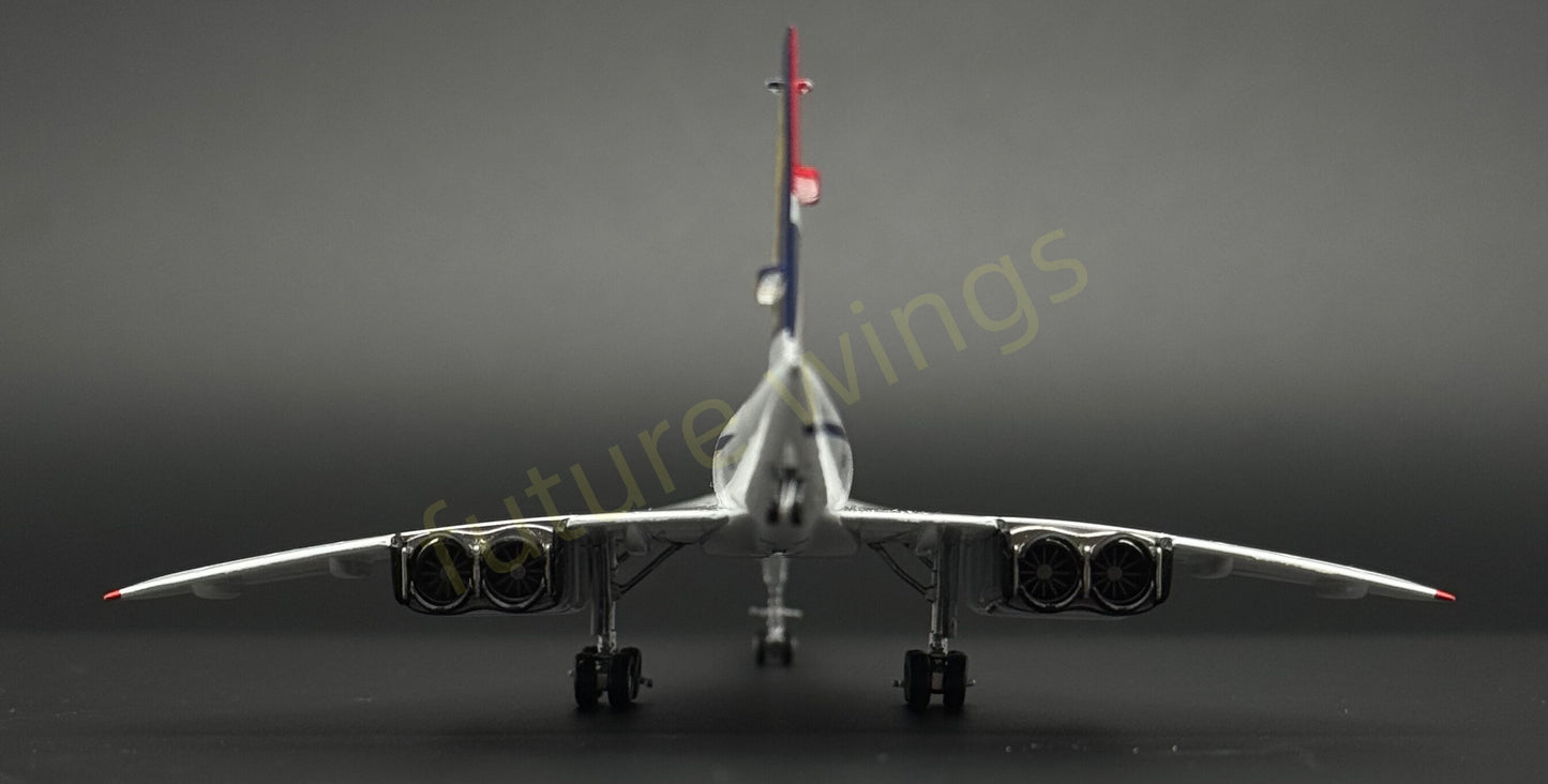 (Very Rare)1:200 KJ Models(JC Wings) Singapore Airlines and British Airways Dual-livery Concorde G-BOAD Aircraft Model
