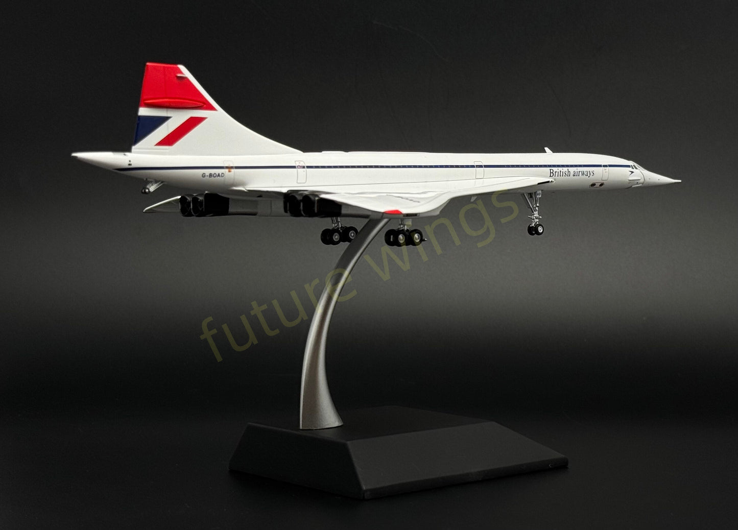(Very Rare)1:200 KJ Models(JC Wings) Singapore Airlines and British Airways Dual-livery Concorde G-BOAD Aircraft Model