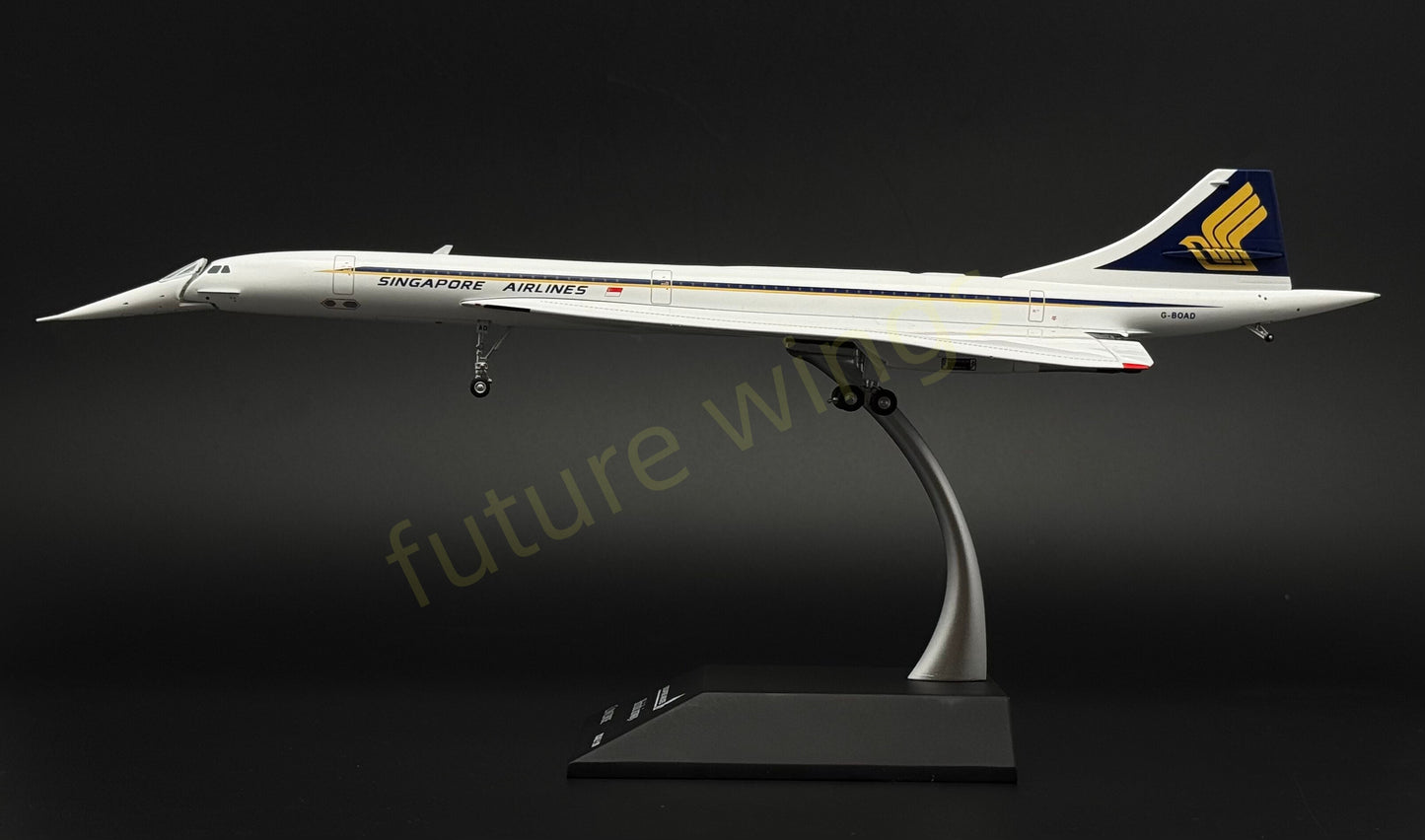 (Very Rare)1:200 KJ Models(JC Wings) Singapore Airlines and British Airways Dual-livery Concorde G-BOAD Aircraft Model