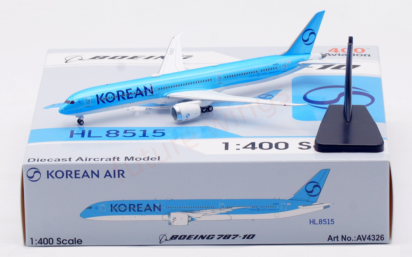 1:400 Aviation400 Korean Air B787-10 HL8515 Free Tractor+Stand