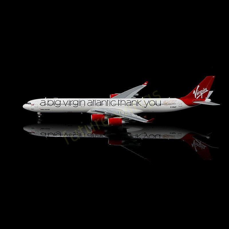 1:400 YY Wings Virgin Atlantic A340-600 G-VNAP Aircraft Model+Free Tractor
