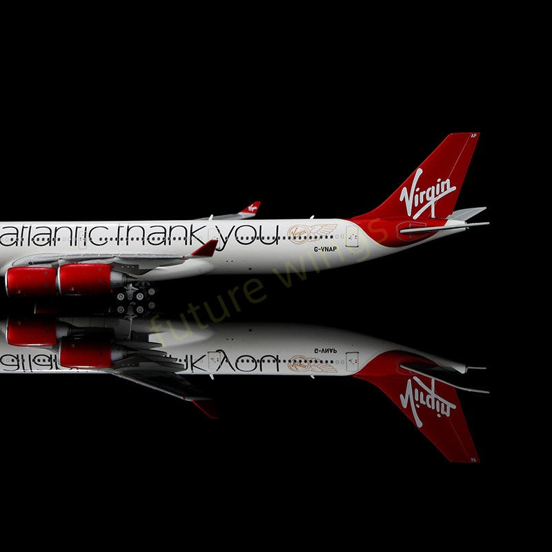 1:400 YY Wings Virgin Atlantic A340-600 G-VNAP Aircraft Model+Free Tractor