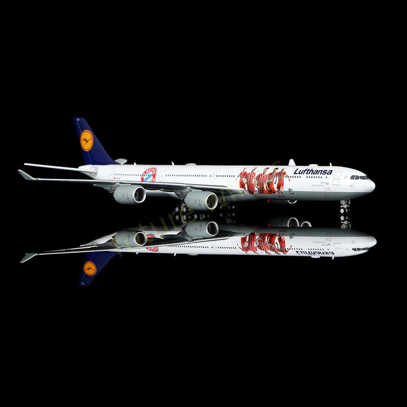 1:400 YY Wings Lufthansa Airlines A340-600 D-AIHZ Aircraft Model+Free Tractor