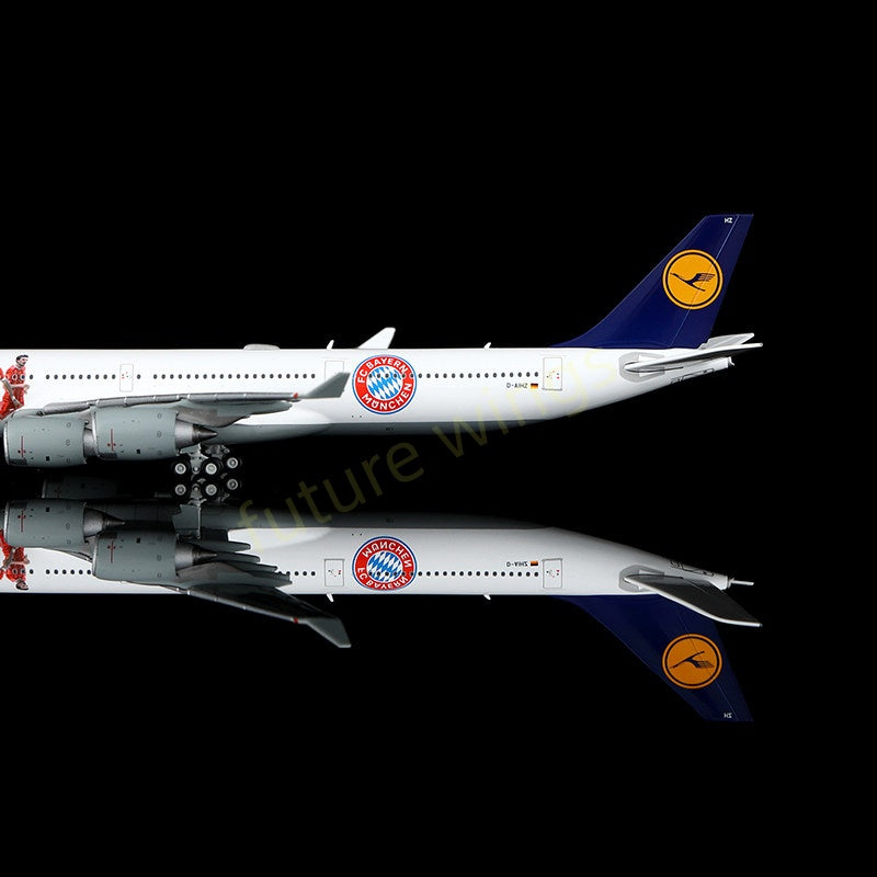 1:400 YY Wings Lufthansa Airlines A340-600 D-AIHZ Aircraft Model+Free Tractor