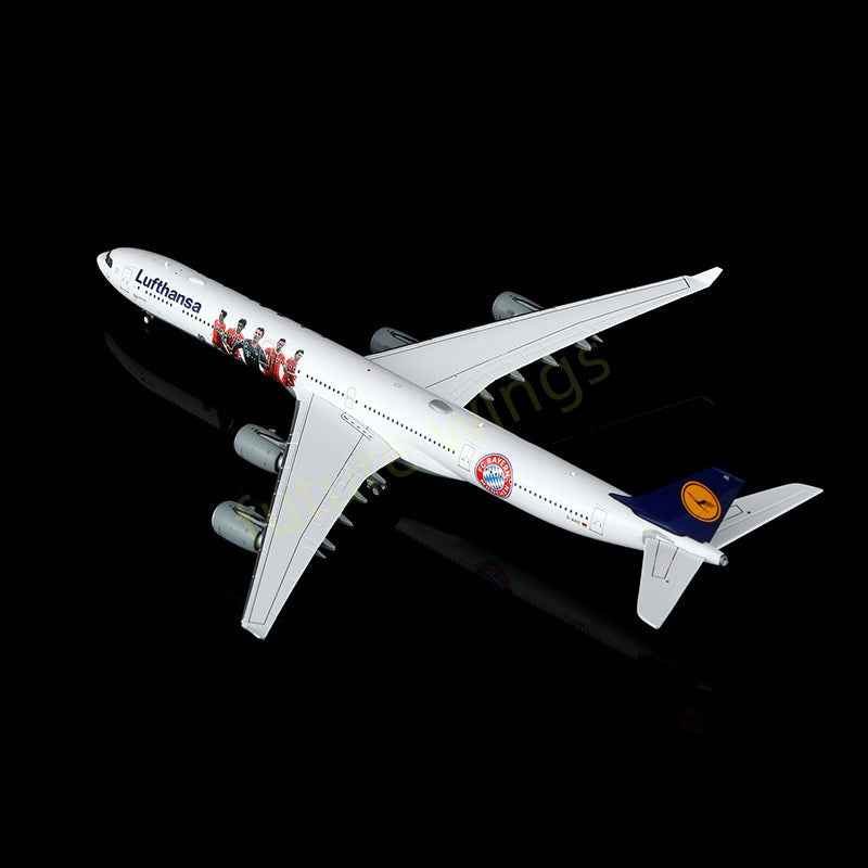 1:400 YY Wings Lufthansa Airlines A340-600 D-AIHZ Aircraft Model+Free Tractor