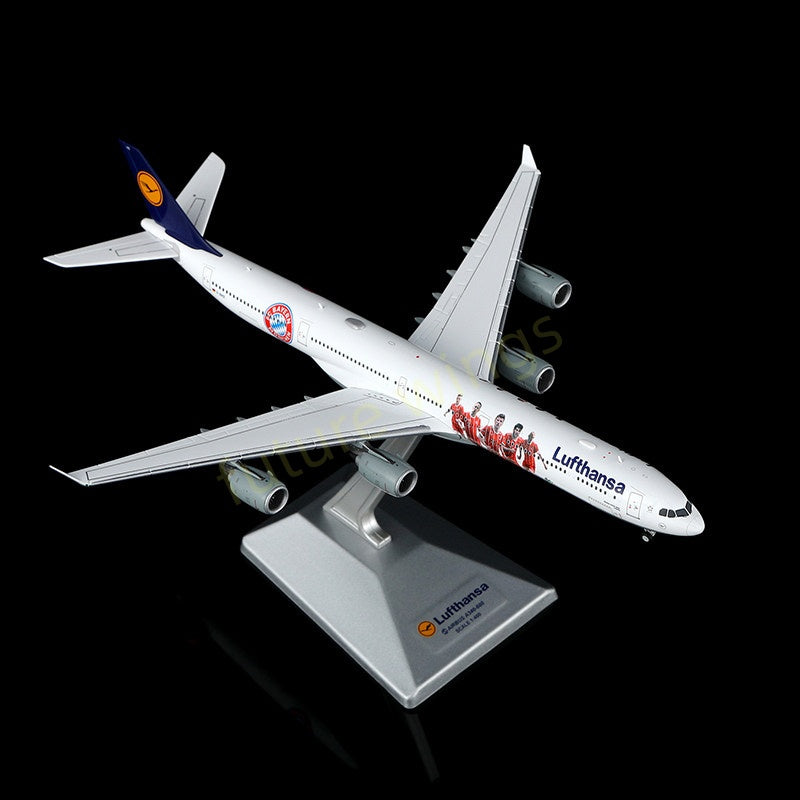 1:400 YY Wings Lufthansa Airlines A340-600 D-AIHZ Aircraft Model+Free Tractor