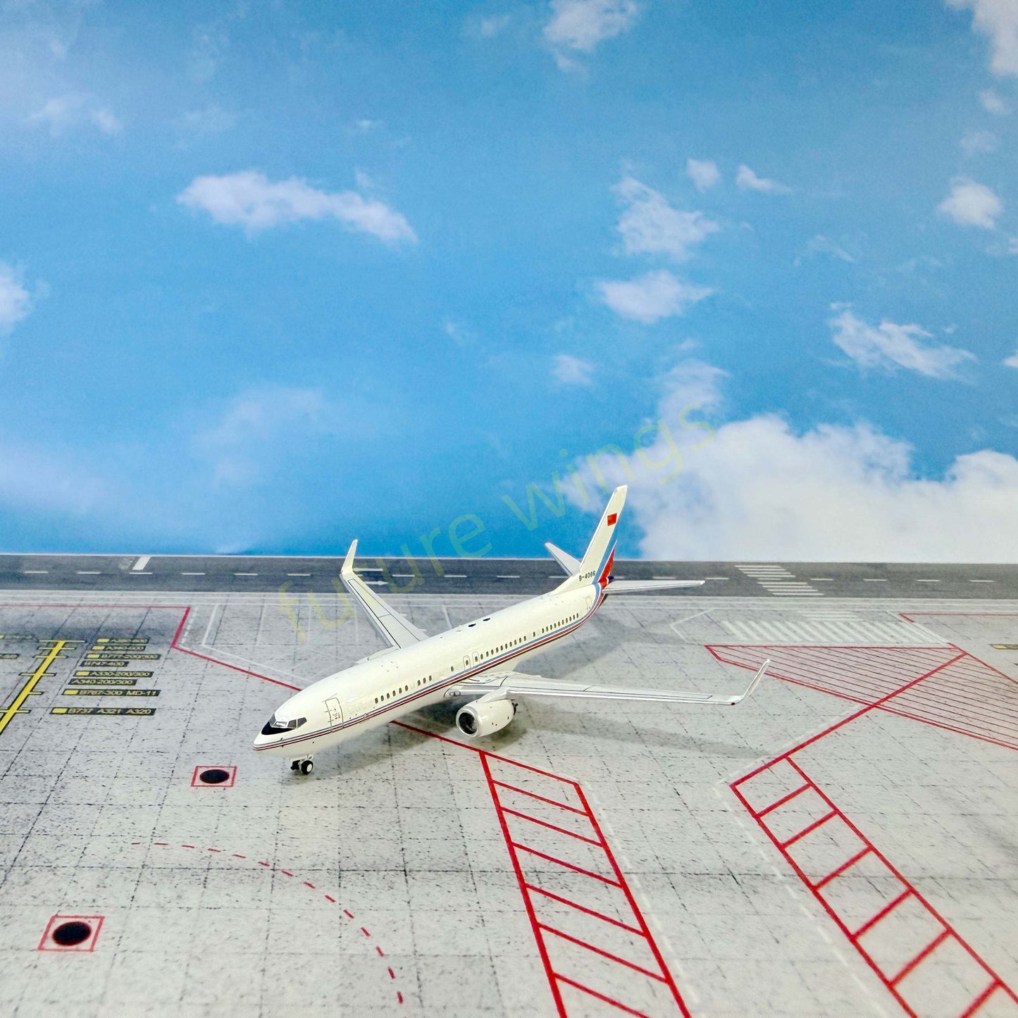 1:400 C MODEL China Air Force B737-800 B-4085 B-4086 Aircraft Model+Free Tractor