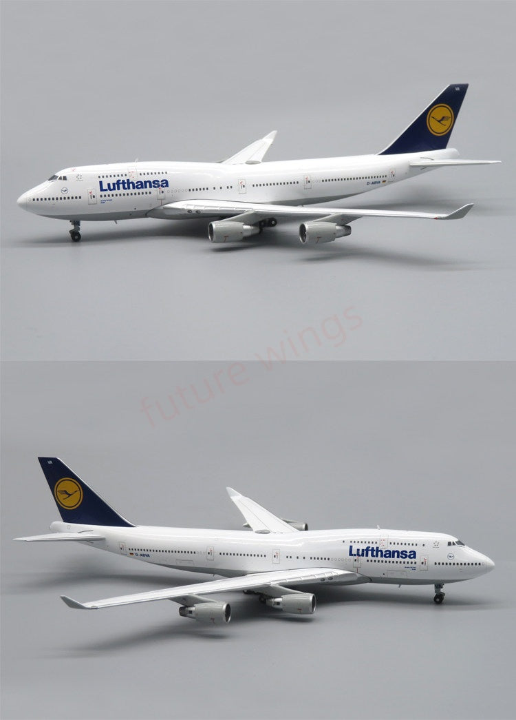 1:400 Apollo Lufthansa Airline B747-400 D-ABVA Aircraft Model+Free Tractor
