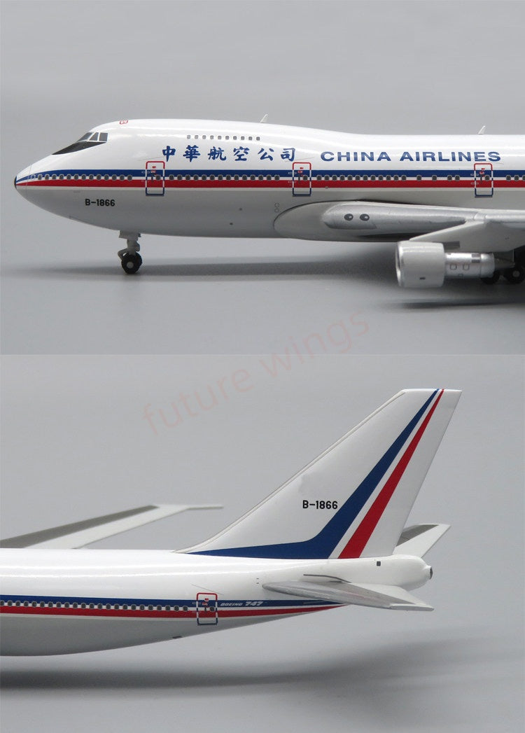 1:400 Apollo China Airlines B747-200B B-1866 Aircraft Model+Free Tractor