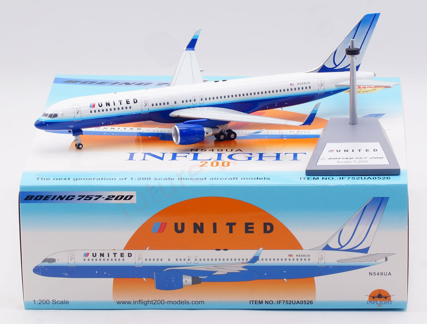 1:200 InFlight200 United Airlines B757-200 N549U Diecast Aircraft Model