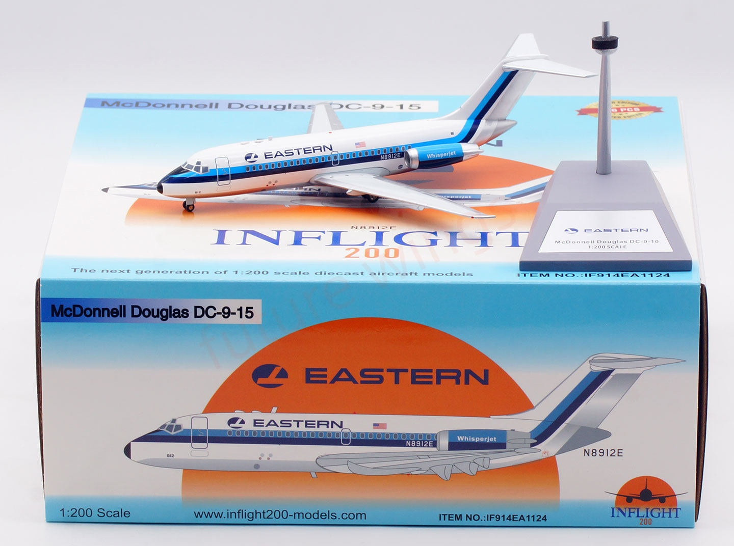 1:200 InFlight200 Eastern Airlines DC-9-15 N8912E Diecast Aircraft Model
