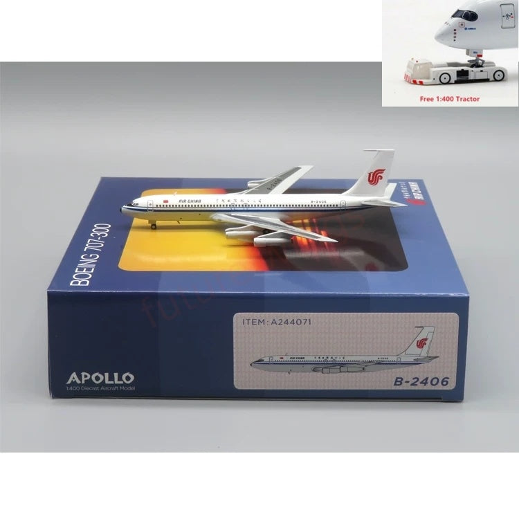 1:400 Apollo A244071  Air China B707-300 B-2406 Aircraft Model+Free Tractor