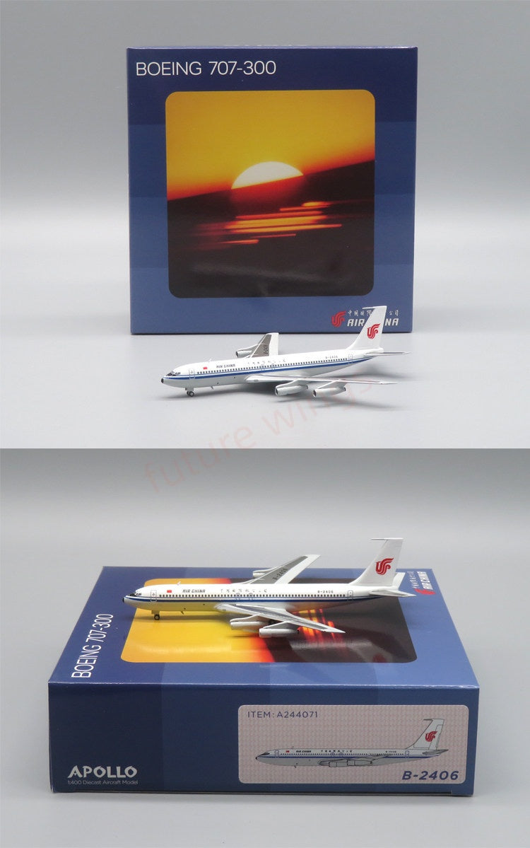 1:400 Apollo A244071  Air China B707-300 B-2406 Aircraft Model+Free Tractor