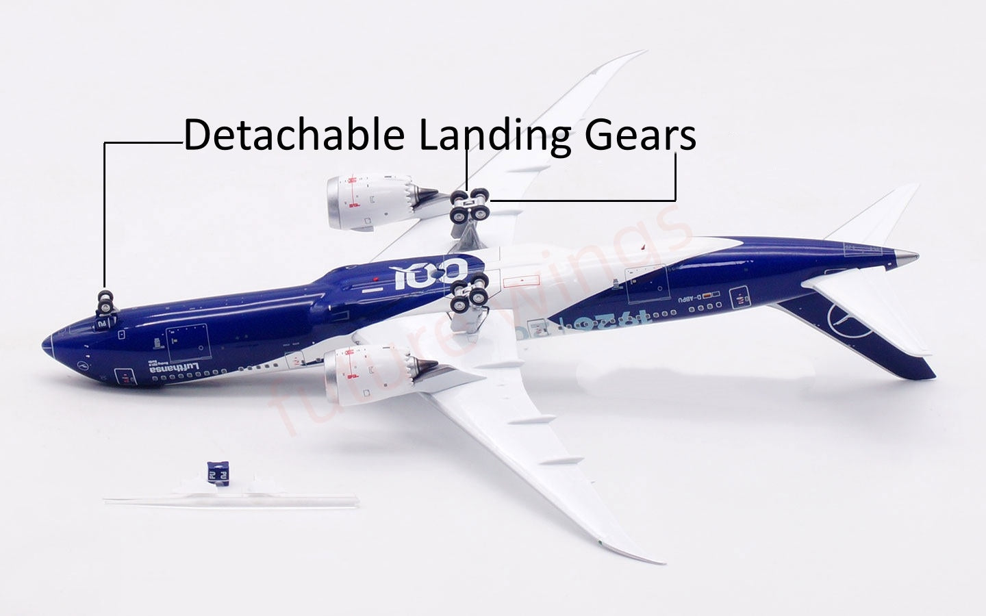 1:400 Aviation400 Lufthansa Airlines B787-9 D-ABPU “100years” Free Tractor+Stand