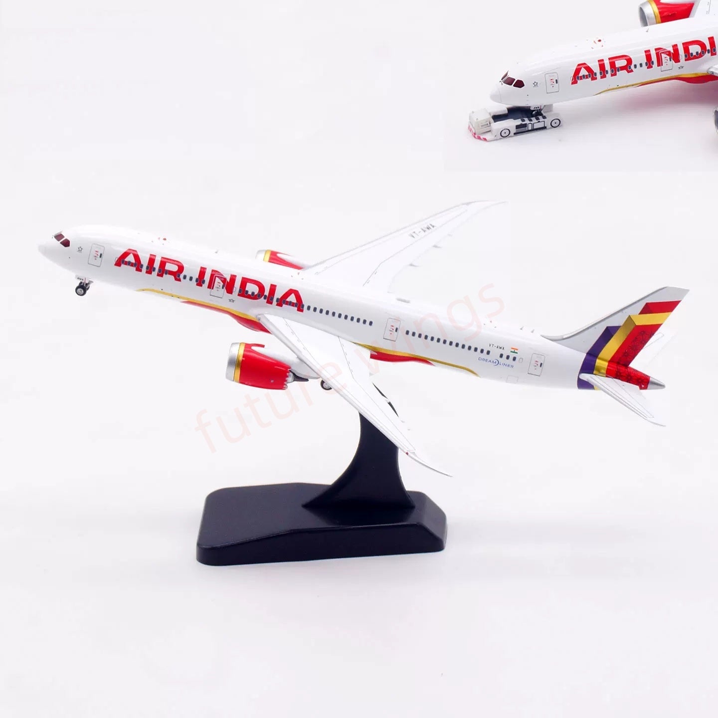 1:400 Aviation400 Air India B787-9 VT-AWA Aircraft Model Free Tractor +Stand