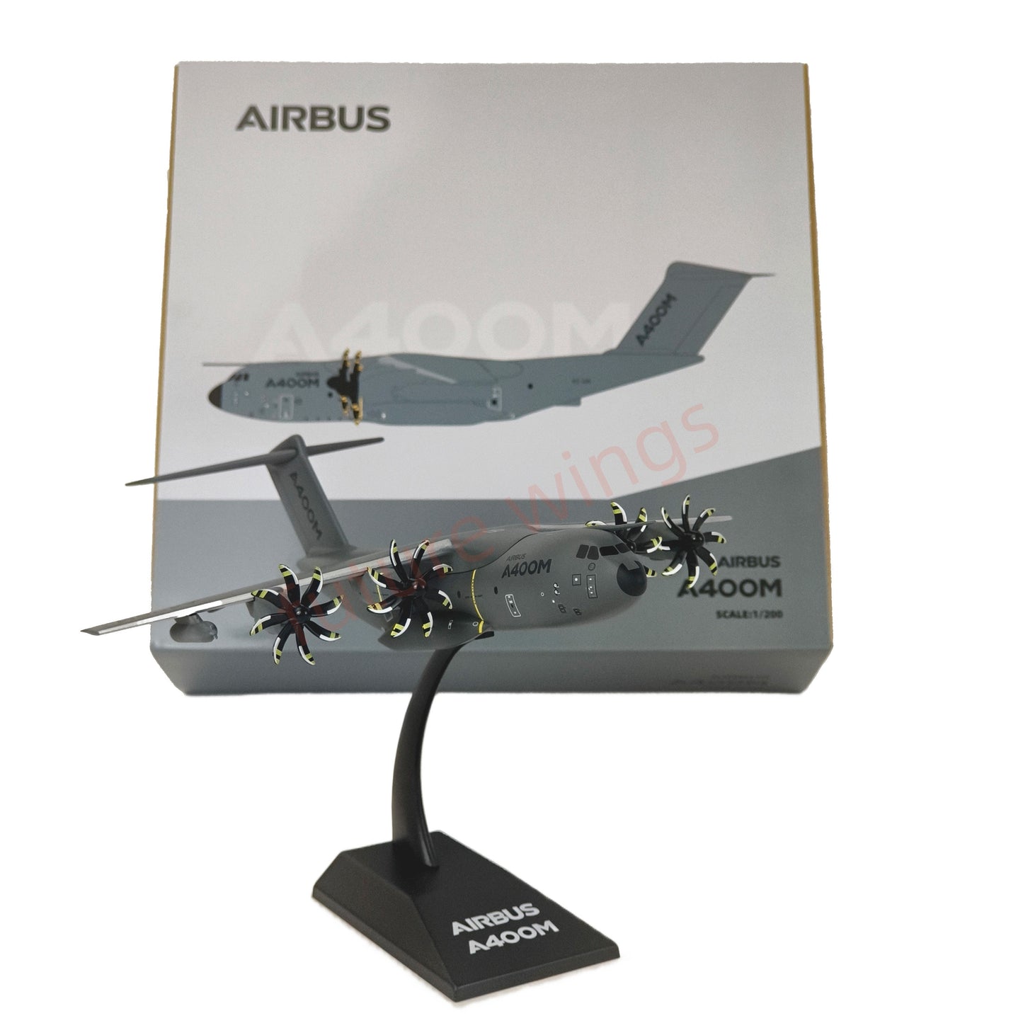 1:200 Aimo Wings A400M Transport Aircraft Model With Stand