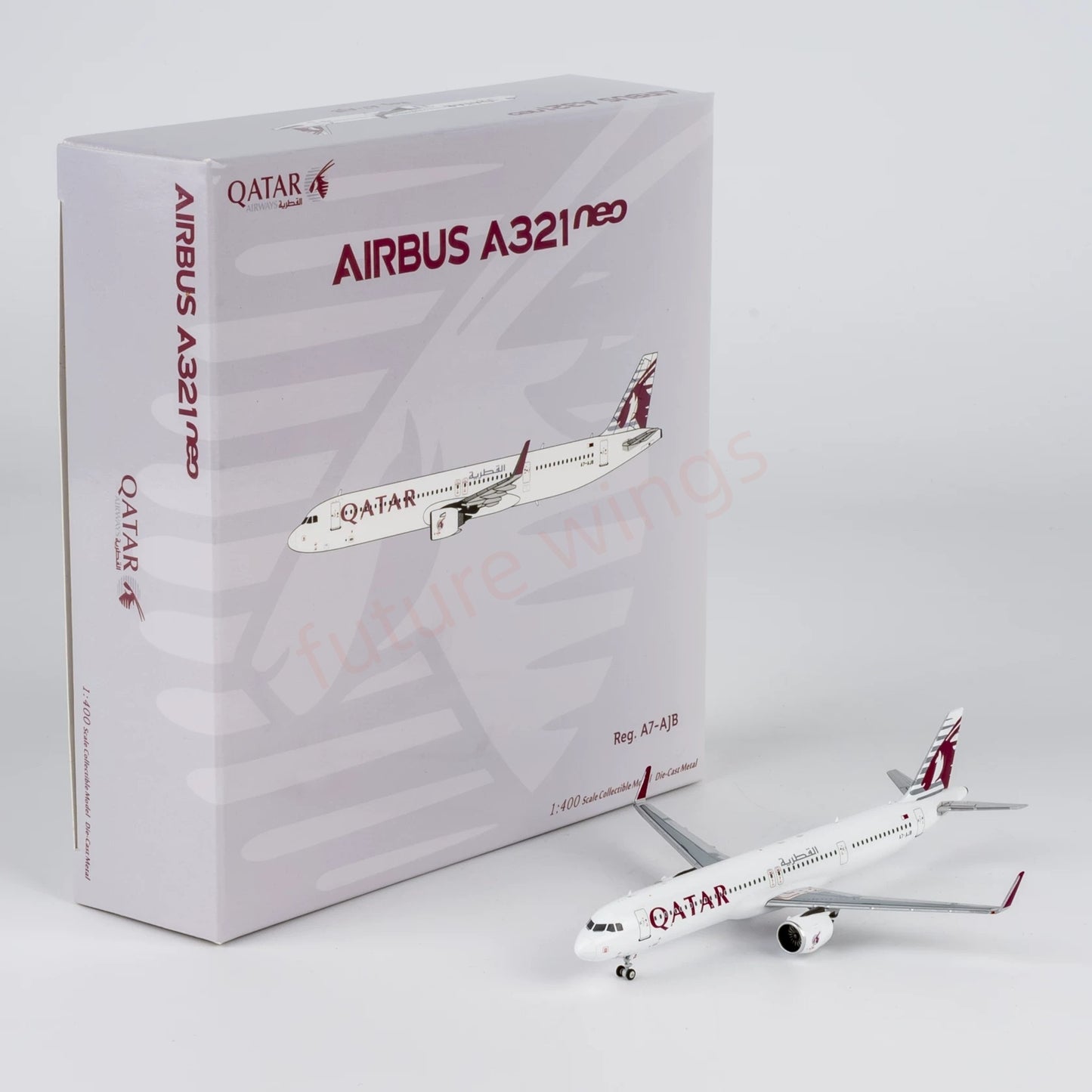 1:400 NG Models NG13147 Qatar Airways A321neo A7-AJB Aircraft Model+Free Tractor