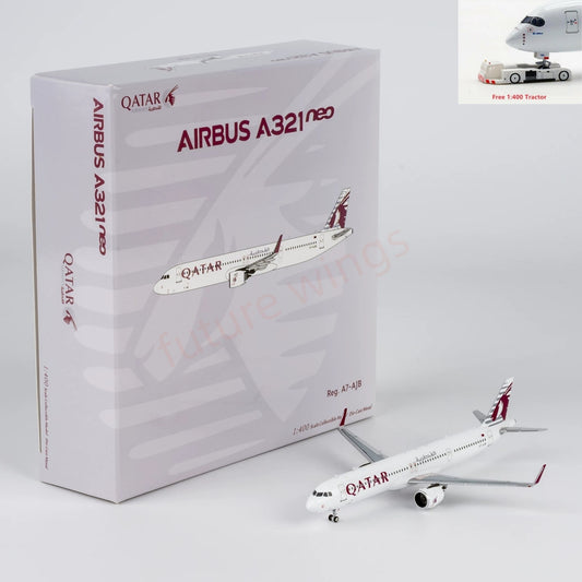 1:400 NG Models NG13147 Qatar Airways A321neo A7-AJB Aircraft Model+Free Tractor
