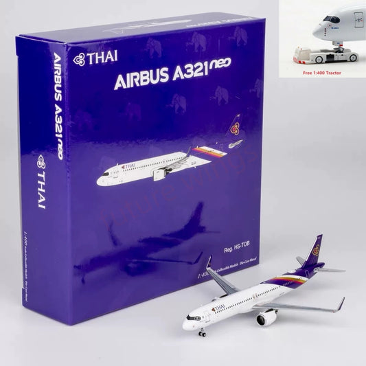 1:400 NG Models NG13150 Thai Airways A321neo HS-TOB Aircraft Model+Free Tractor