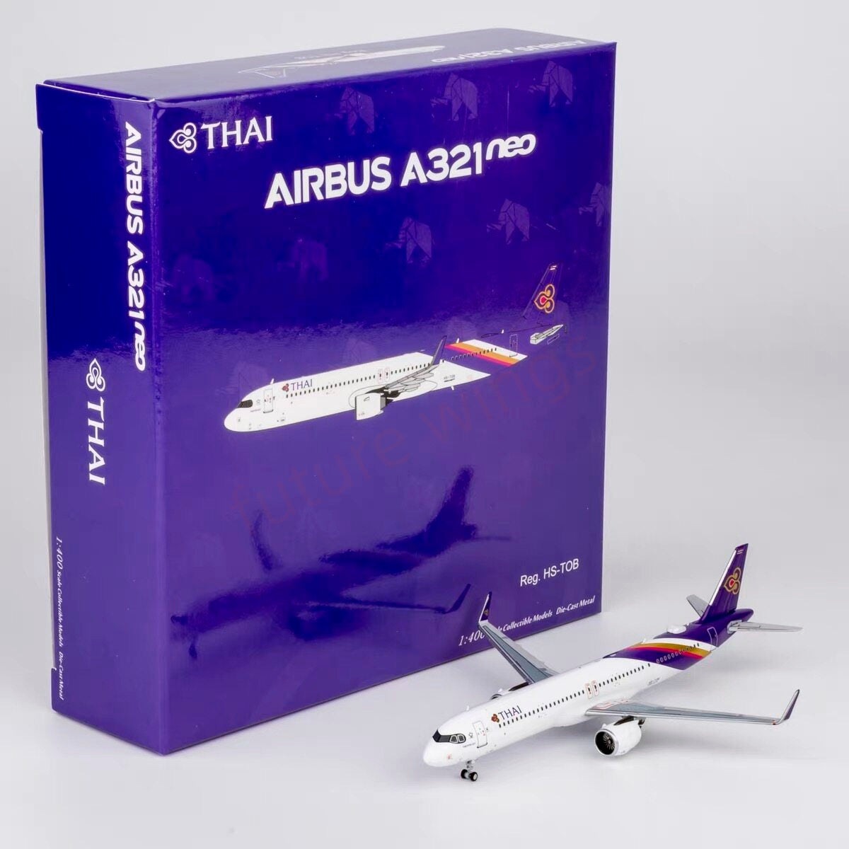 1:400 NG Models NG13150 Thai Airways A321neo HS-TOB Aircraft Model+Free Tractor