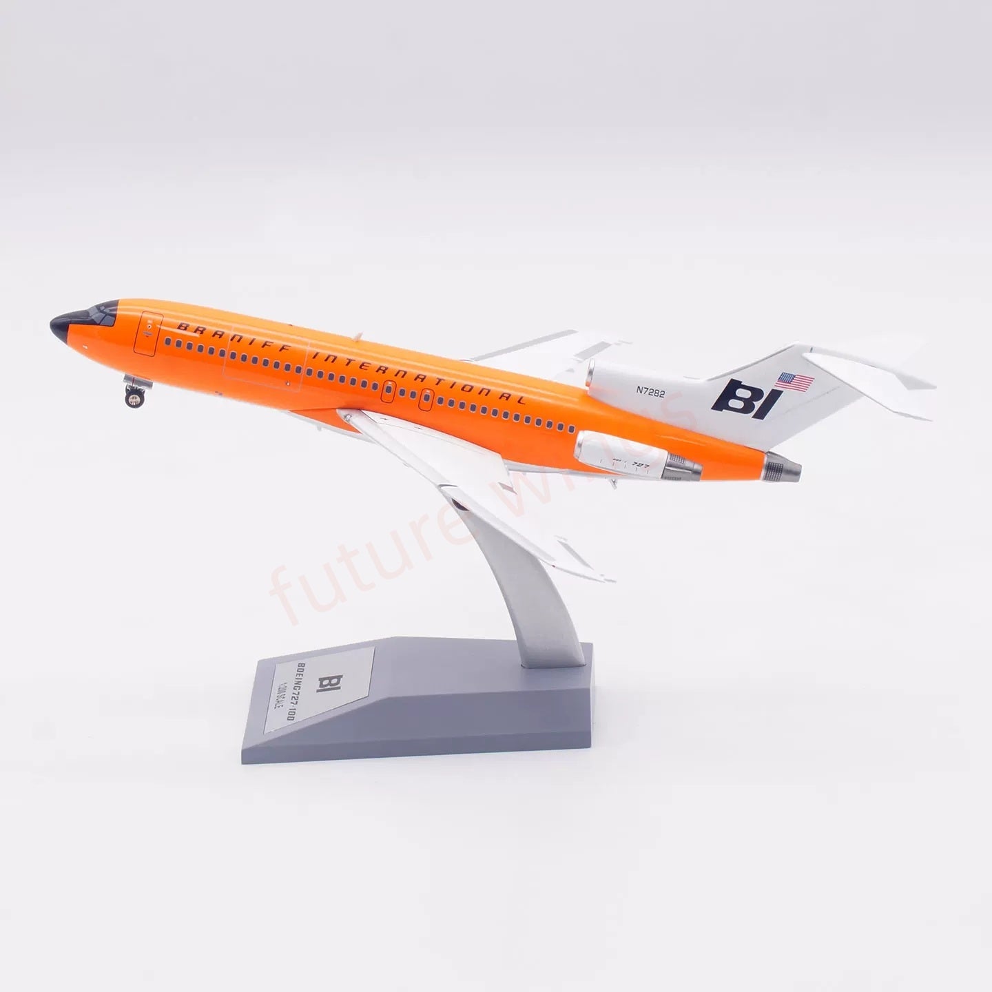 1:200 InFlight200 Braniff International Airways B727-100 N7282 Diecast Aircraft Model