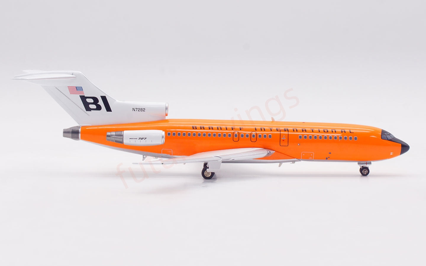 1:200 InFlight200 Braniff International Airways B727-100 N7282 Diecast Aircraft Model