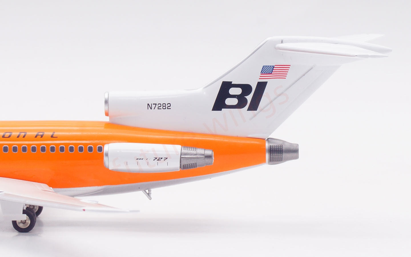 1:200 InFlight200 Braniff International Airways B727-100 N7282 Diecast Aircraft Model