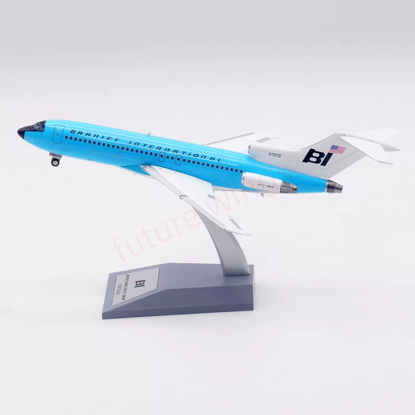1:200 InFlight200 Braniff International Airways B727-100 N7272 Diecast Aircraft Model