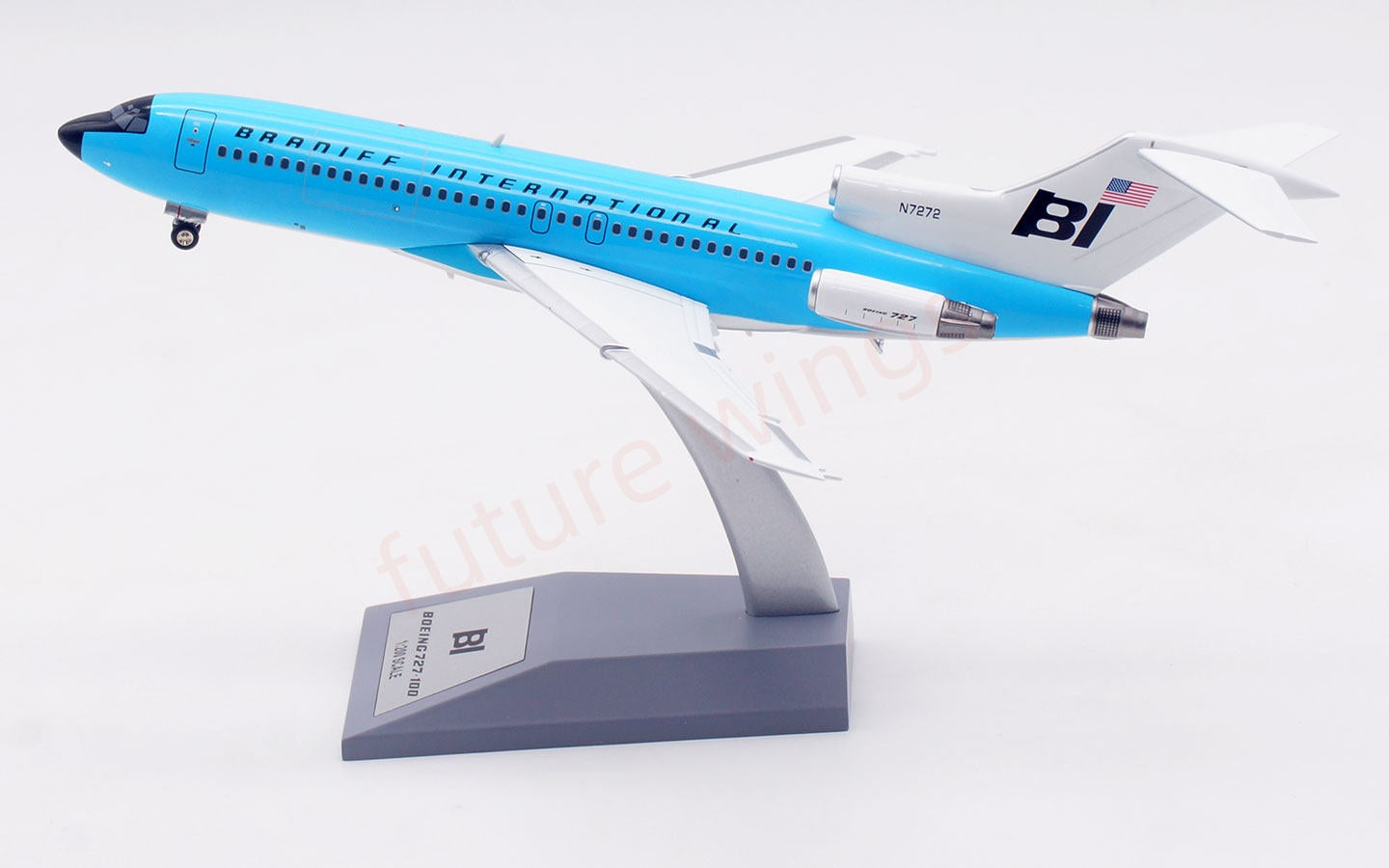 1:200 InFlight200 Braniff International Airways B727-100 N7272 Diecast Aircraft Model