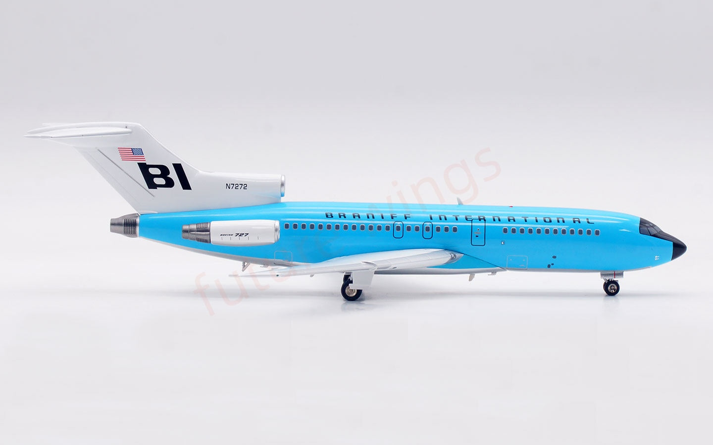 1:200 InFlight200 Braniff International Airways B727-100 N7272 Diecast Aircraft Model