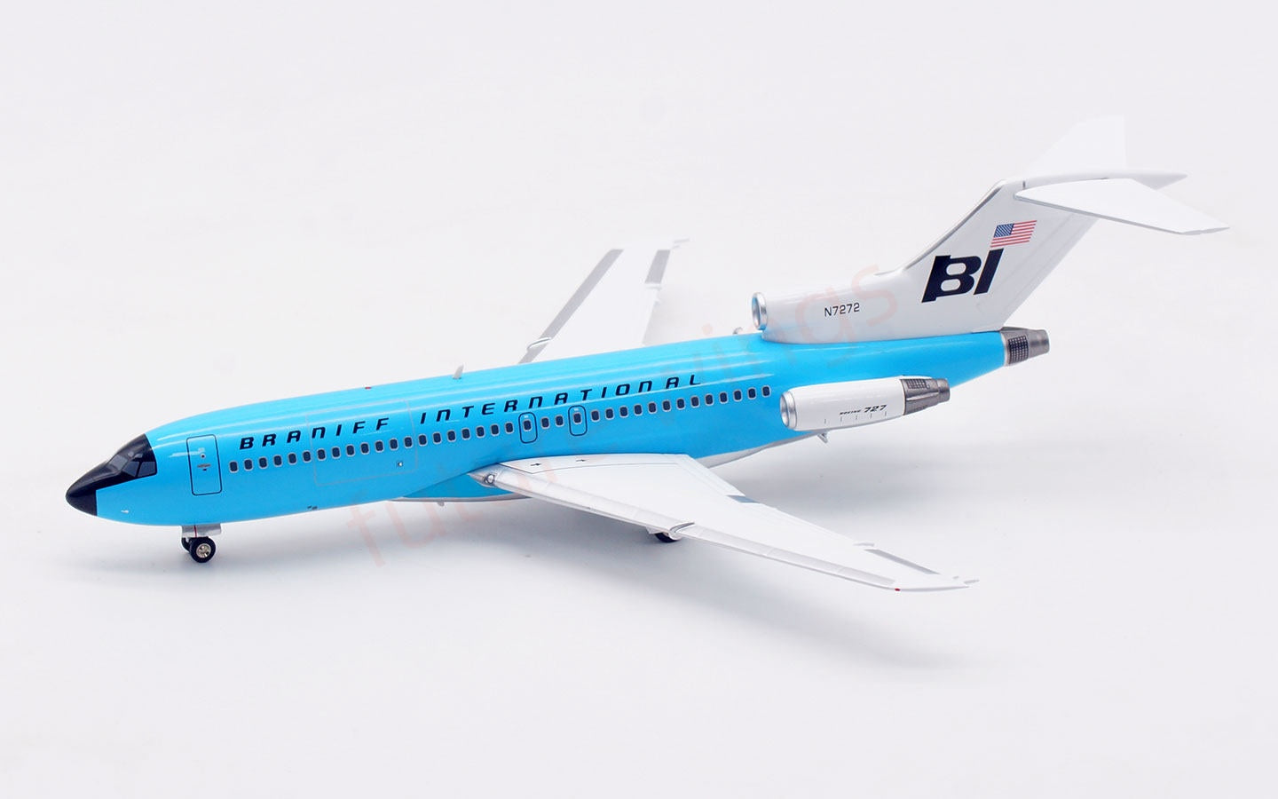 1:200 InFlight200 Braniff International Airways B727-100 N7272 Diecast Aircraft Model
