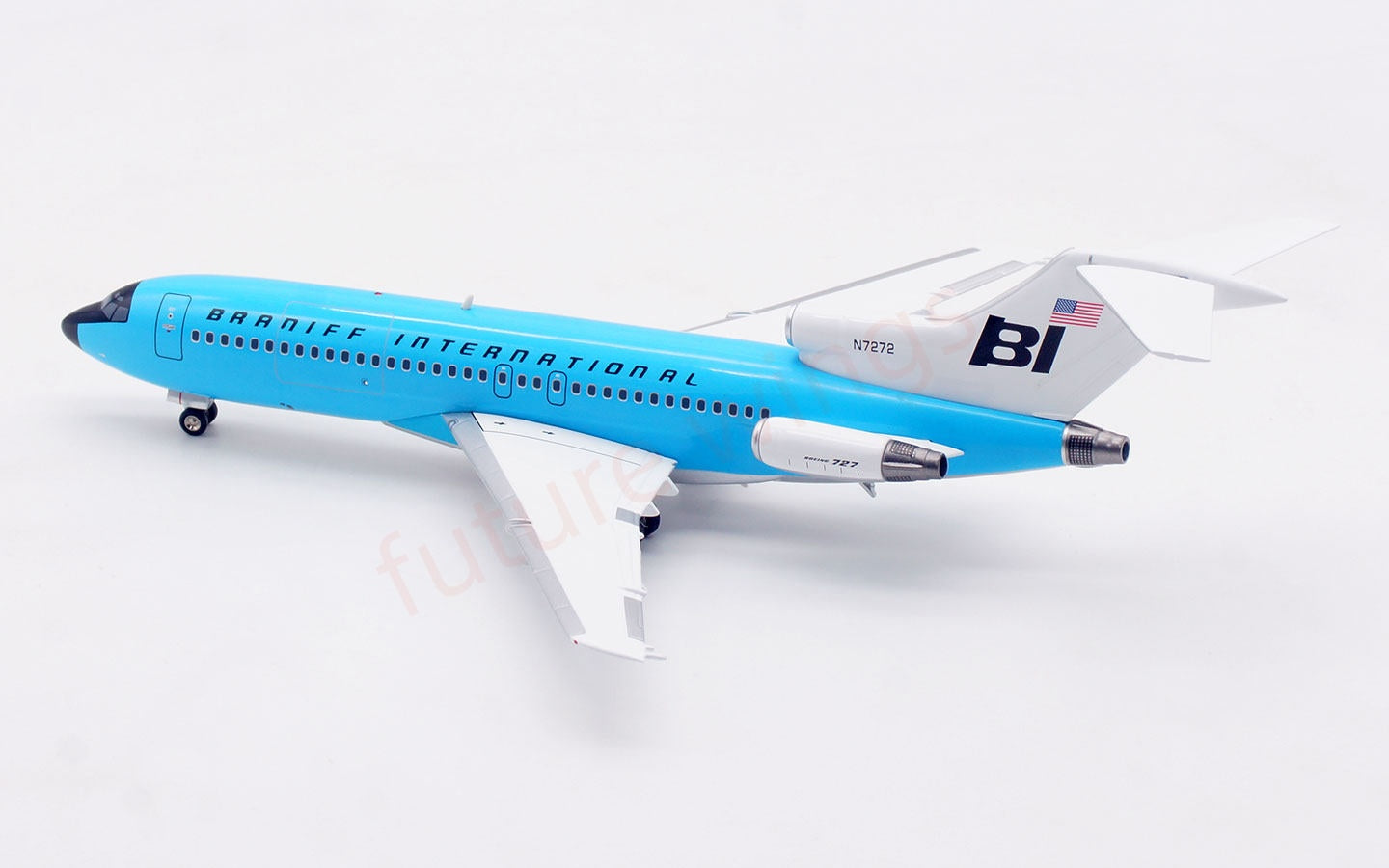 1:200 InFlight200 Braniff International Airways B727-100 N7272 Diecast Aircraft Model