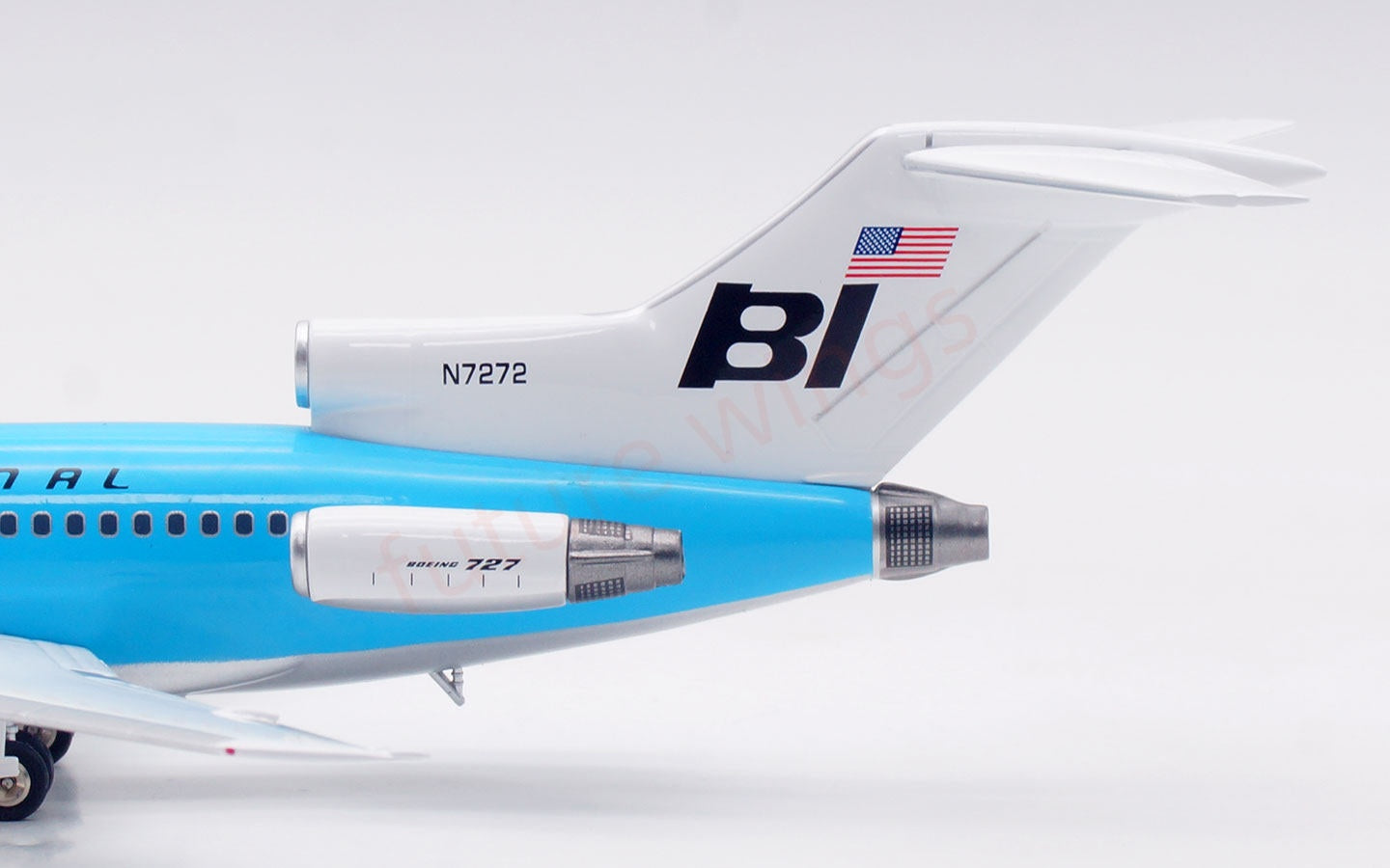 1:200 InFlight200 Braniff International Airways B727-100 N7272 Diecast Aircraft Model