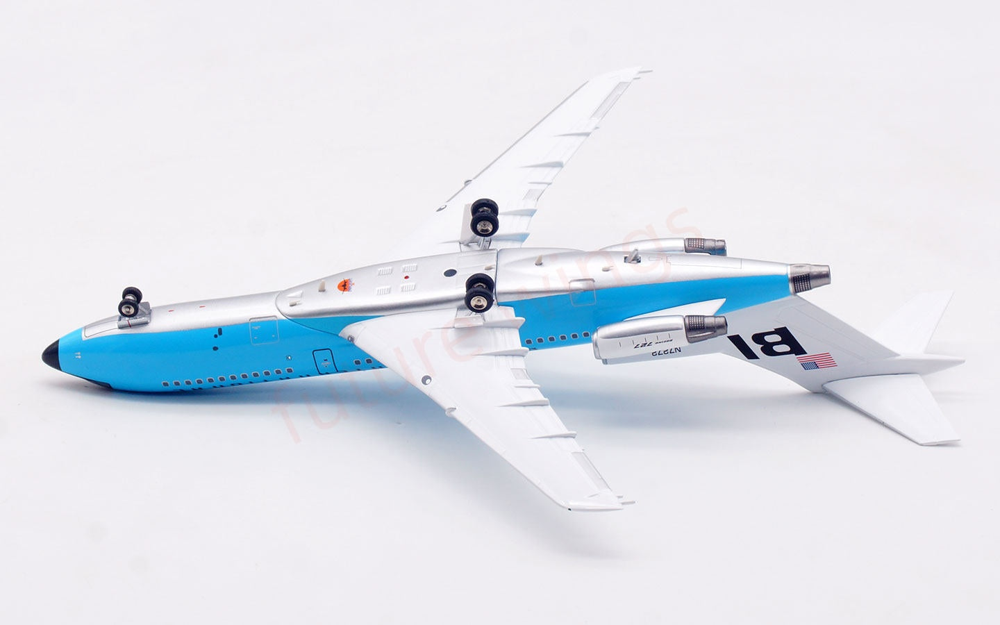 1:200 InFlight200 Braniff International Airways B727-100 N7272 Diecast Aircraft Model