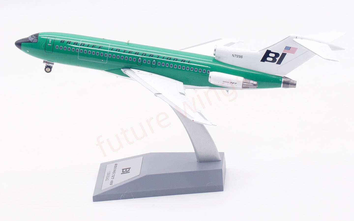 1:200 InFlight200 Braniff International Airways B727-100 N7296 Diecast Aircraft Model