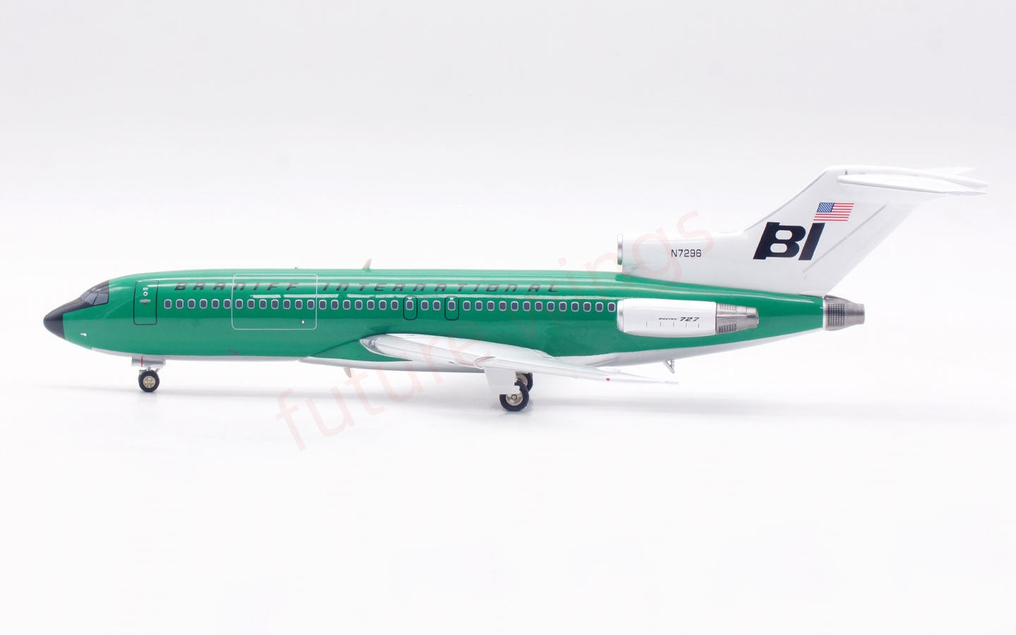 1:200 InFlight200 Braniff International Airways B727-100 N7296 Diecast Aircraft Model