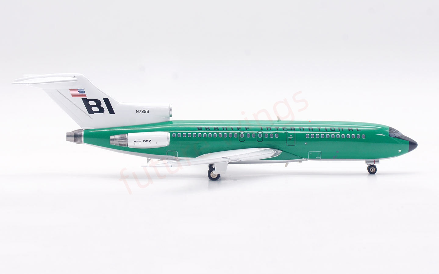 1:200 InFlight200 Braniff International Airways B727-100 N7296 Diecast Aircraft Model