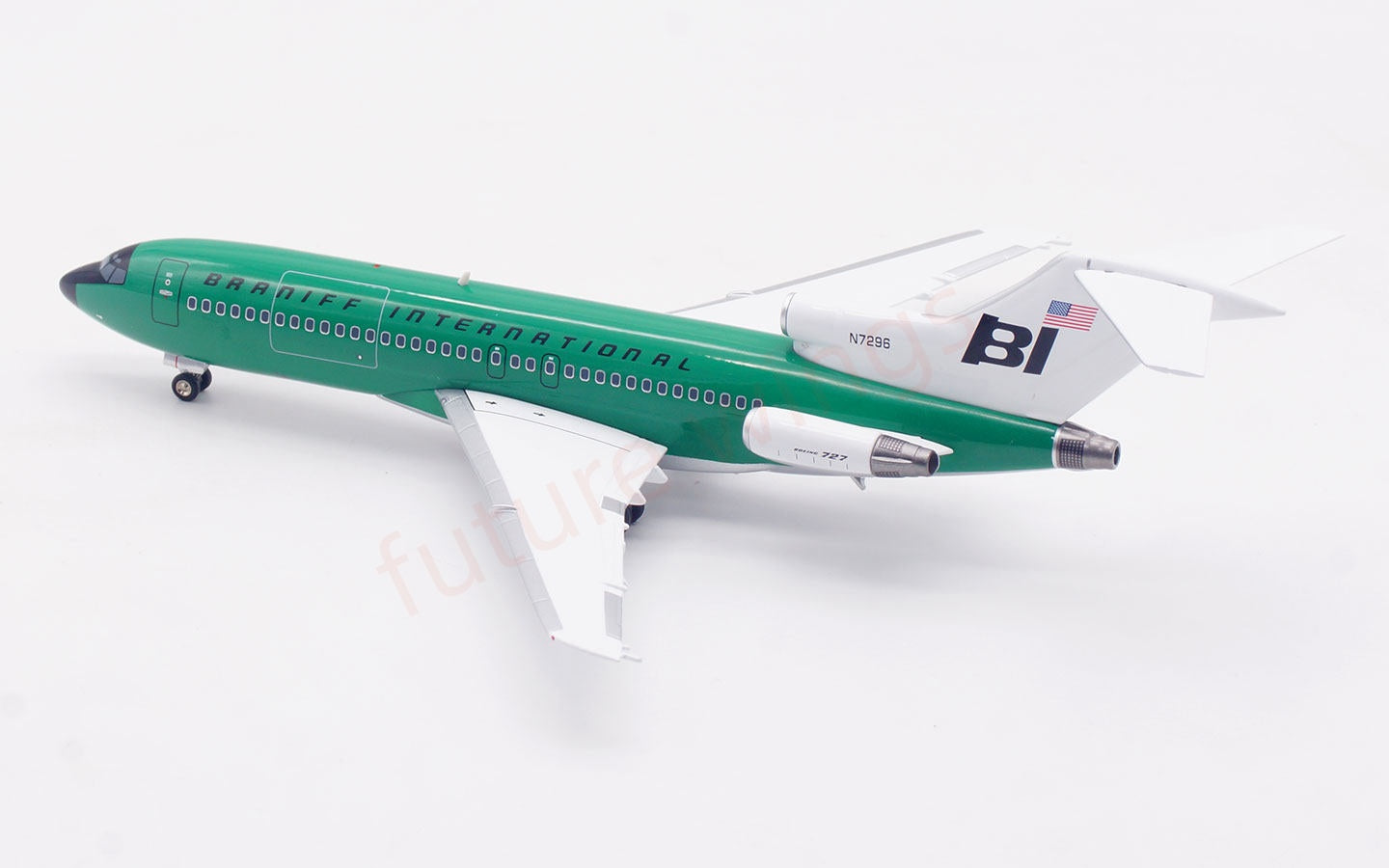 1:200 InFlight200 Braniff International Airways B727-100 N7296 Diecast Aircraft Model