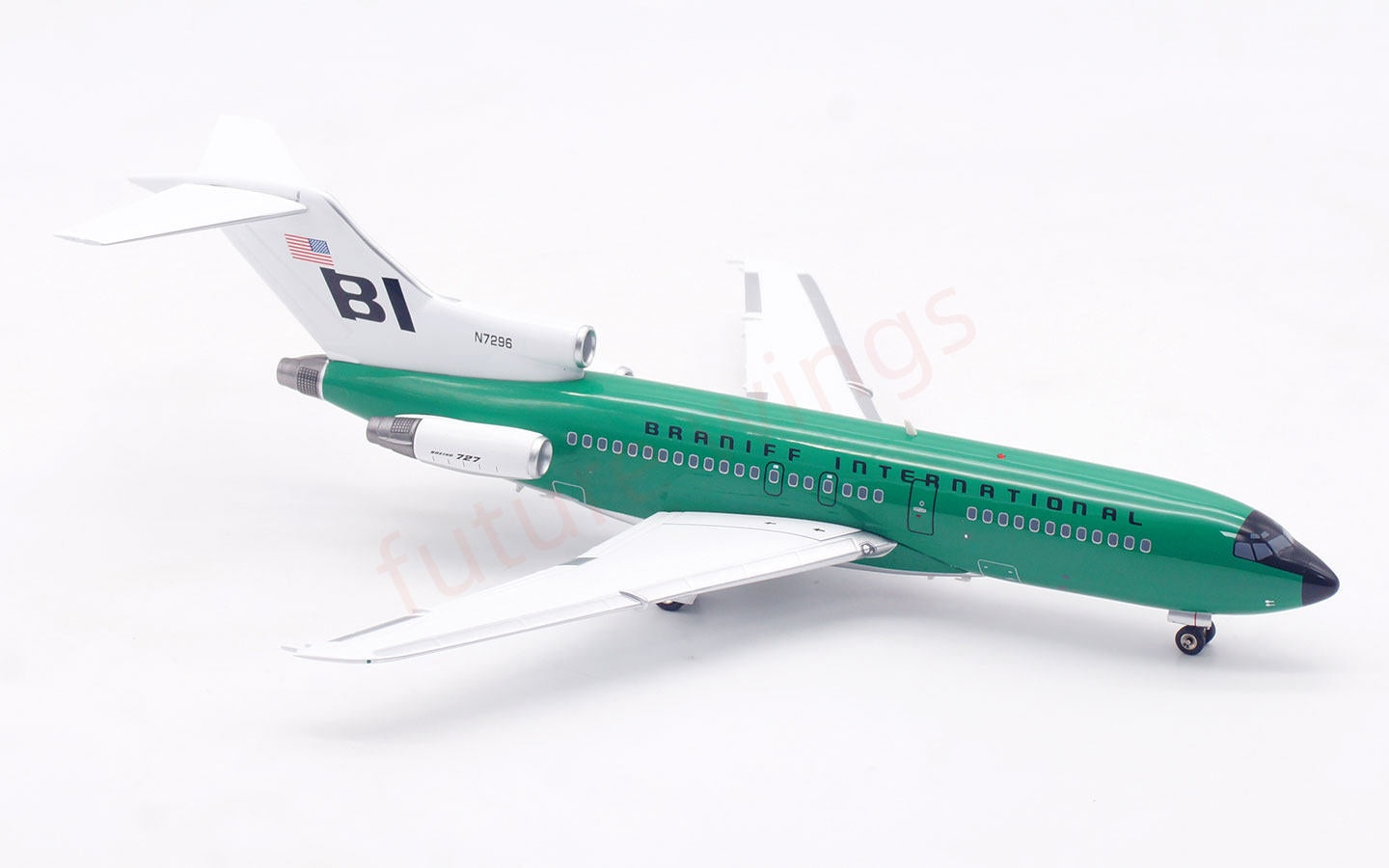 1:200 InFlight200 Braniff International Airways B727-100 N7296 Diecast Aircraft Model