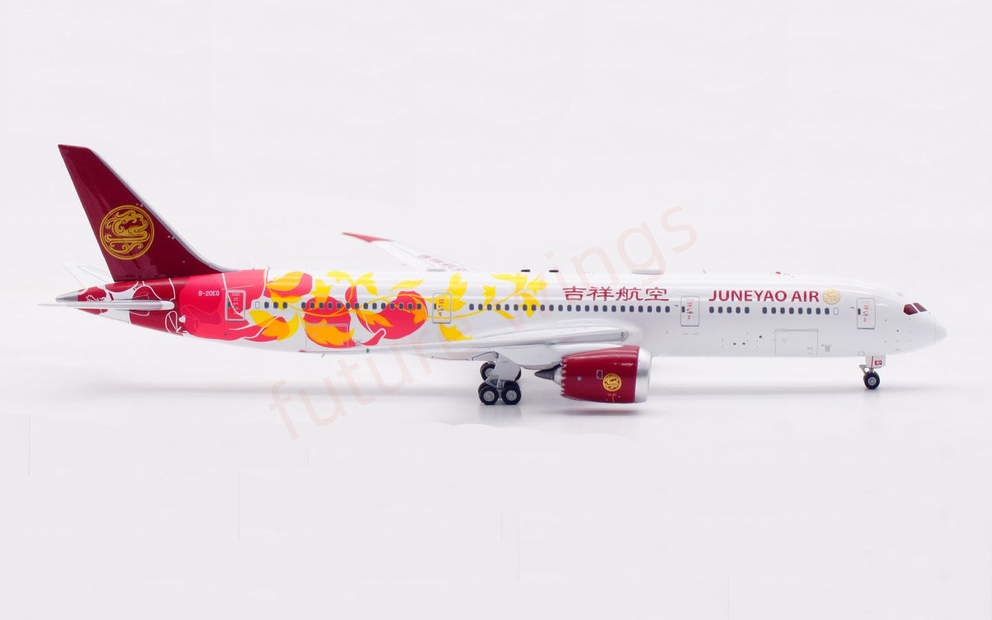 1:400 Aviation400 JuneYao Air B787-9 B-20EQ Aircraft Model Free Tractor +Stand