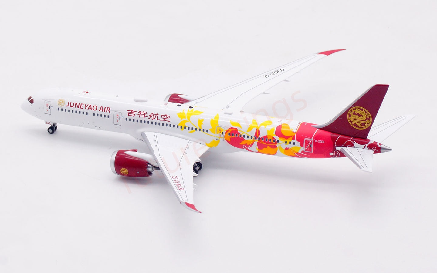 1:400 Aviation400 JuneYao Air B787-9 B-20EQ Aircraft Model Free Tractor +Stand