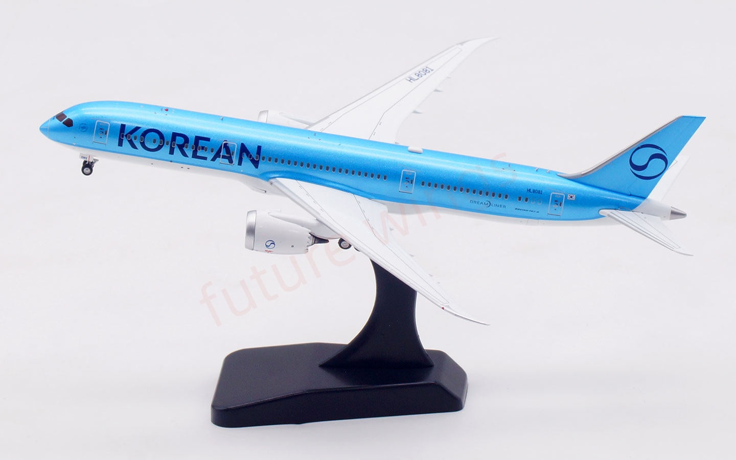 1:400 Aviation400 Korean Air B787-9 HL8081 Aircraft Model Free Tractor +Stand