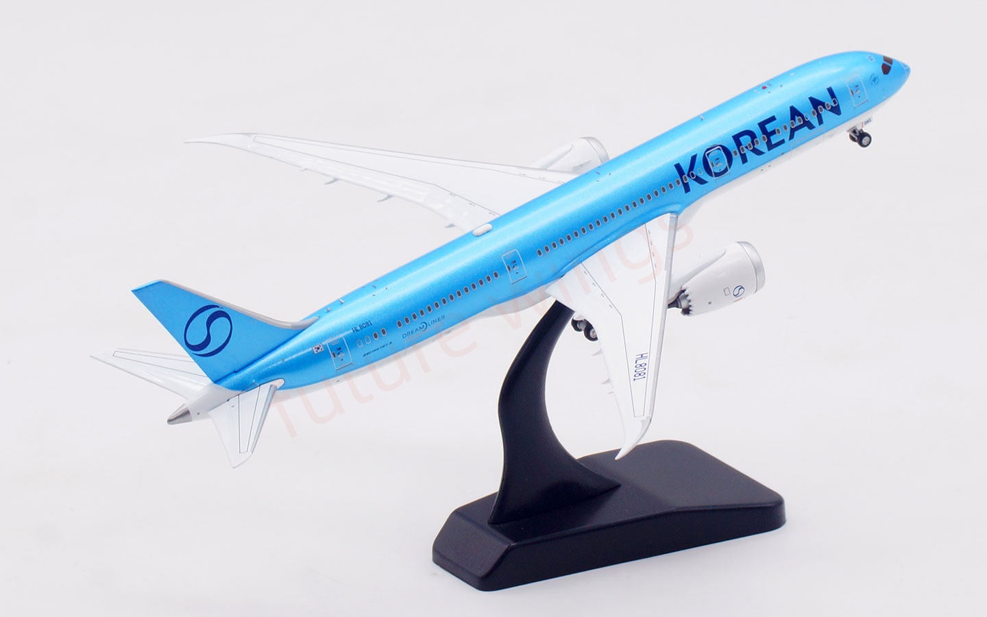 1:400 Aviation400 Korean Air B787-9 HL8081 Aircraft Model Free Tractor +Stand