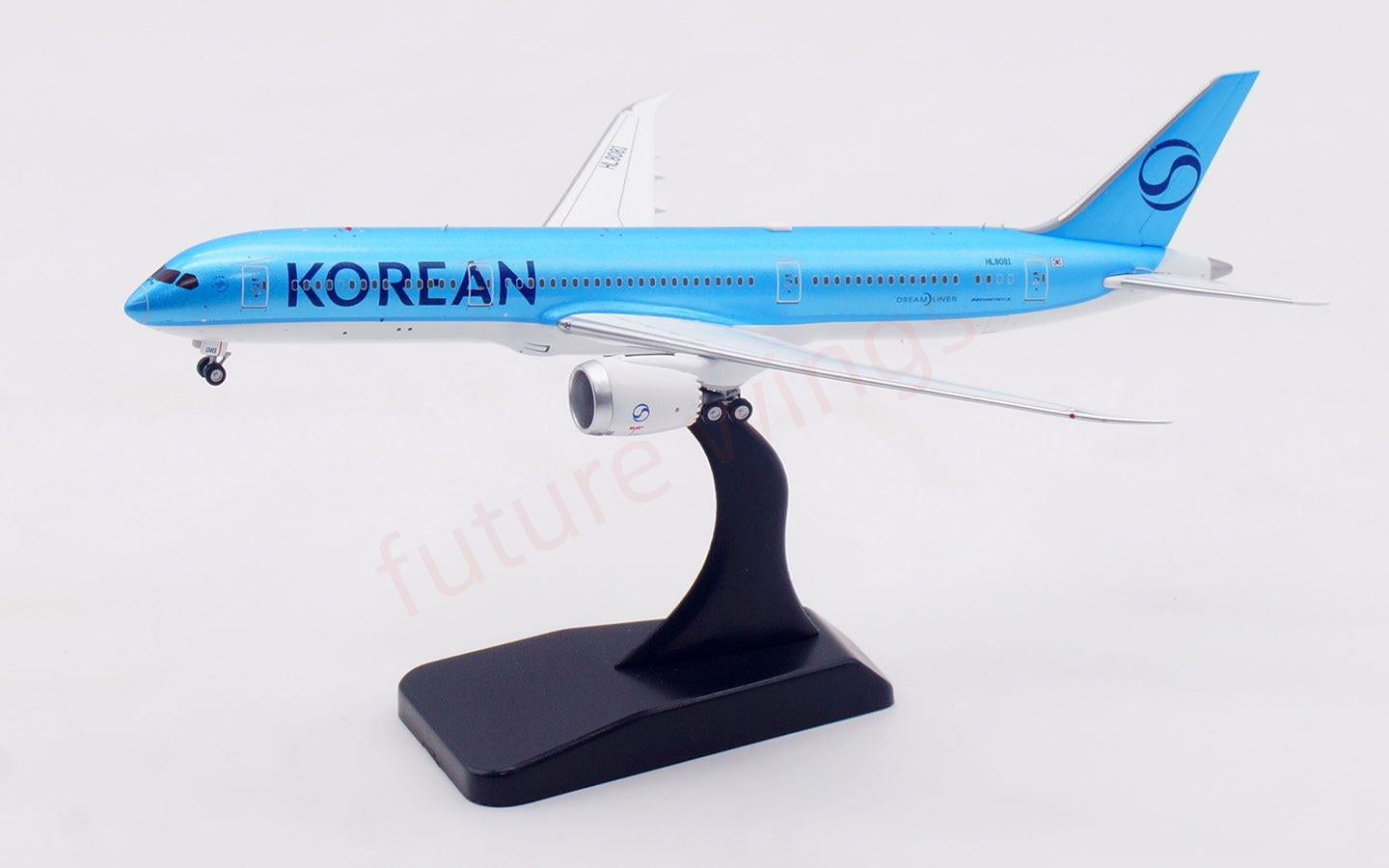 1:400 Aviation400 Korean Air B787-9 HL8081 Aircraft Model Free Tractor +Stand