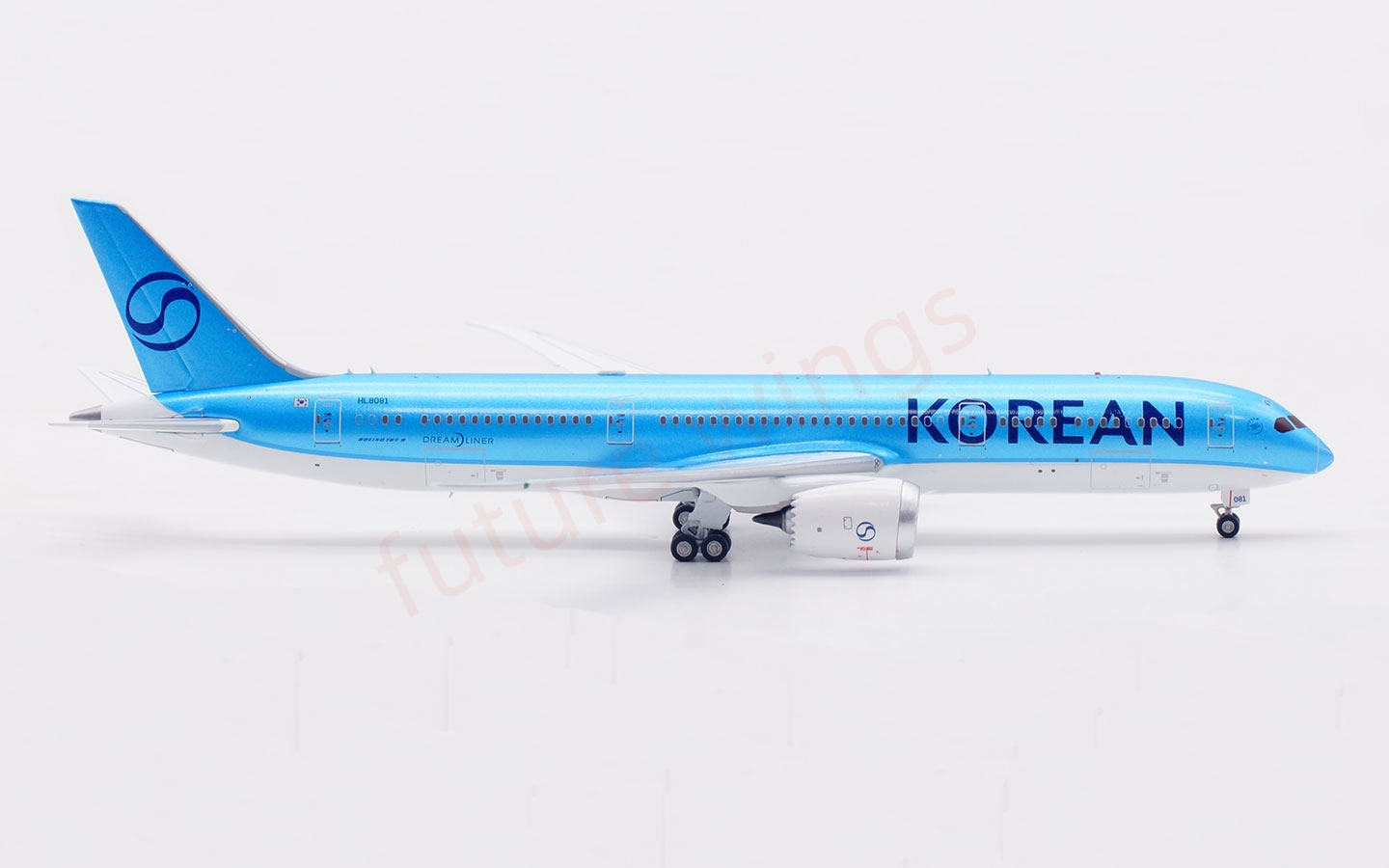 1:400 Aviation400 Korean Air B787-9 HL8081 Aircraft Model Free Tractor +Stand