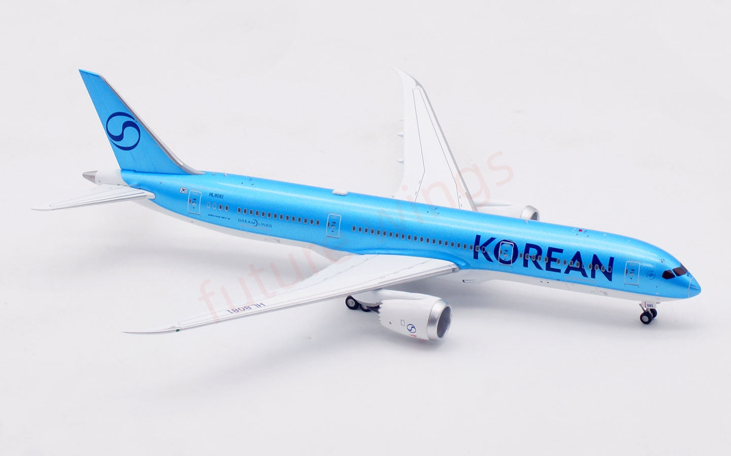 1:400 Aviation400 Korean Air B787-9 HL8081 Aircraft Model Free Tractor +Stand