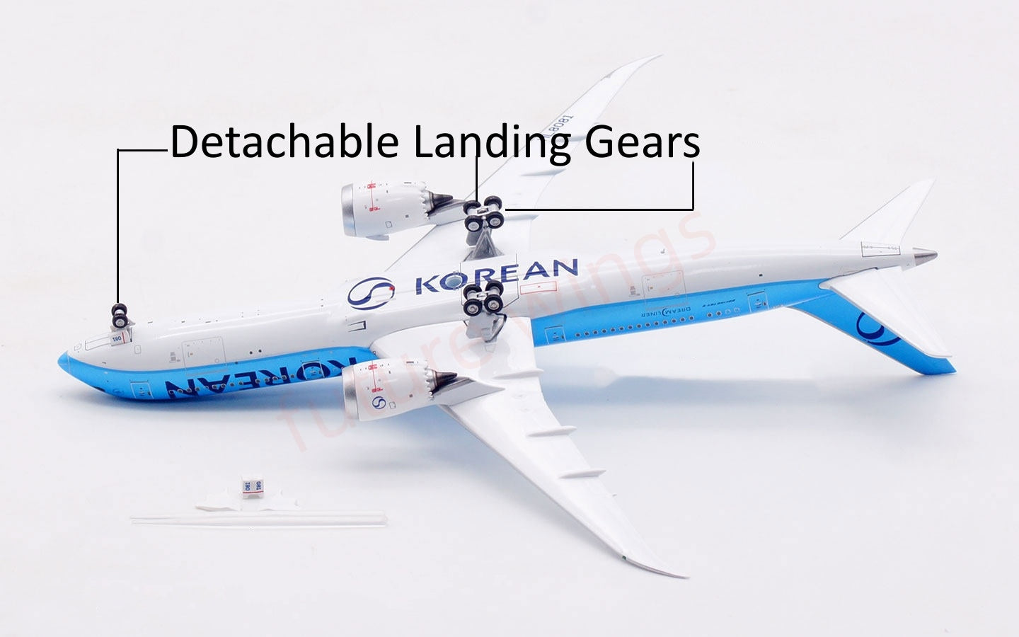 1:400 Aviation400 Korean Air B787-9 HL8081 Aircraft Model Free Tractor +Stand